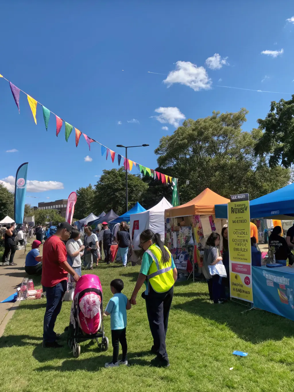 A photograph of an open event organized by LA CUVE, where community members are interacting and enjoying artistic displays, creating a vibrant atmosphere of sharing and dialogue.